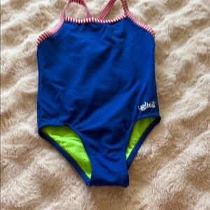 Kids Swimwear - Blue and Green Swimsuit
